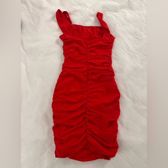 Tiger Mist Stretchy Red Mini Dress - Picture 2 of 3